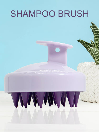 Silicone Shampoo Scalp Hair Massager Head Body Scalp Massage Brush Scalp Massage Brush Comb Magic Handle Brush Spa Massage Brush Beauty World Shop