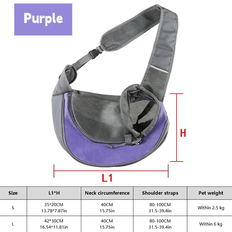 1Pc Dog out backpack,Dog Sling Carrier Breathable Mesh Travel Crossbody Bag For Puppy Cat Hiking Camping Beauty World Shop