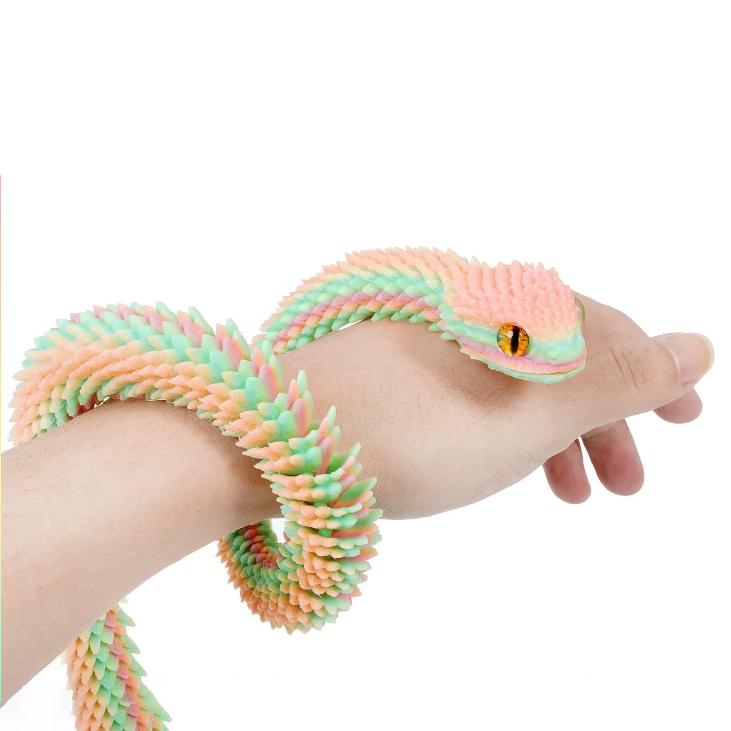 3D Printing Action Figure Snake Egg Toys Creative Stress Relief Anime Figures Moveable Rotation Desktop Ornaments Gift Beauty World Shop