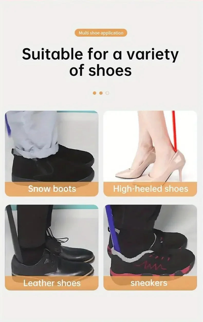 1pc Extra long flexible plastic shoe horns do not require bending durable shoe spoons for pregnant women wearing shoe assistants Beauty World Shop