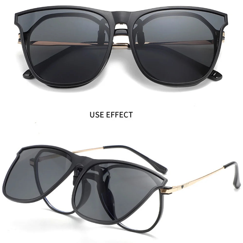 Polarized Clip On Sunglasses Men Women Car Driver Goggles Night Vision Eyewear Anti Glare Vintage Square Sun Glasses Beauty World Shop
