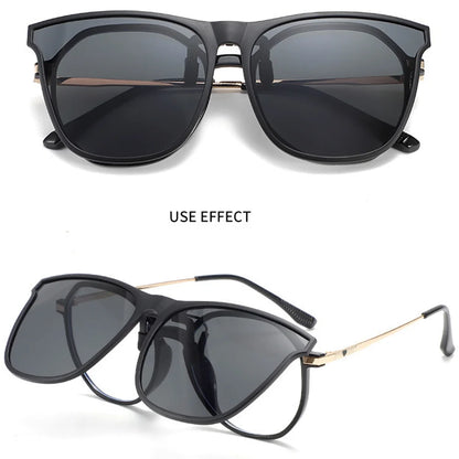 Polarized Clip On Sunglasses Men Car Driver Goggles UV400 Sun Glasses Anti Glare Vintage Square Glasses Beauty World Shop