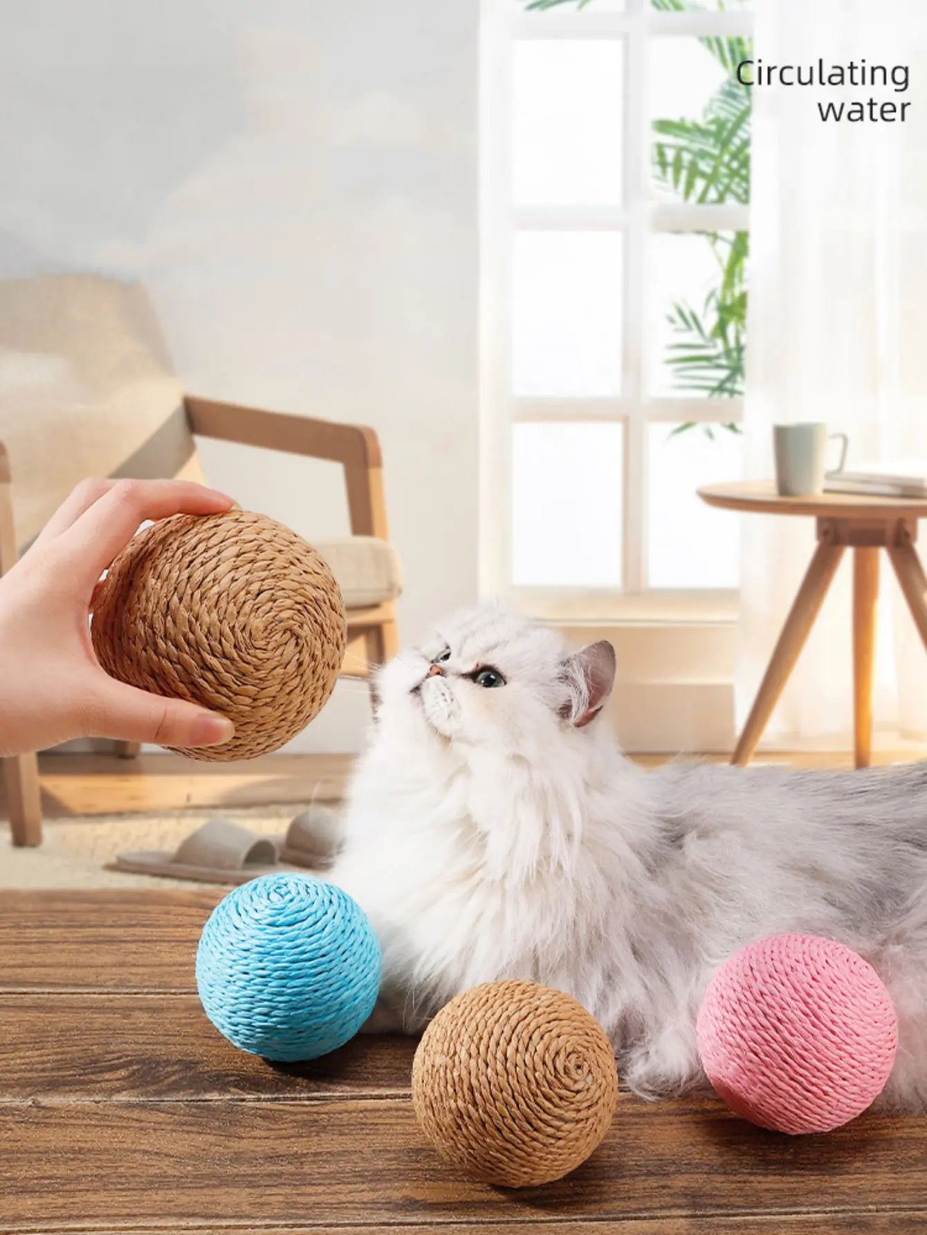 10CM Interactive Sisal Cat Scratching Ball Toy For Kitten Teeth Cleaning Anti Bite Cat Ball Sounding Toy Pet Supplies Beauty World Shop