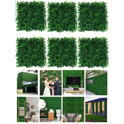 10pcs Artificial Plants Grass Wall Panel Boxwood Hedge Greenery UV Protection Green Decor Privacy Fence Backyard Screen Wedding Beauty World Shop
