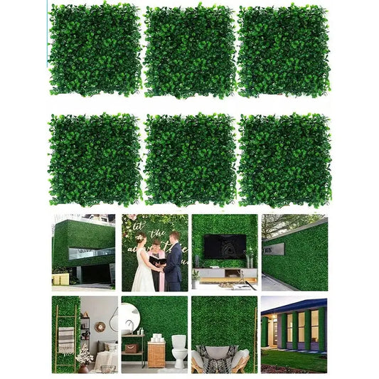 10pcs Artificial Plants Grass Wall Panel Boxwood Hedge Greenery UV Protection Green Decor Privacy Fence Backyard Screen Wedding Beauty World Shop