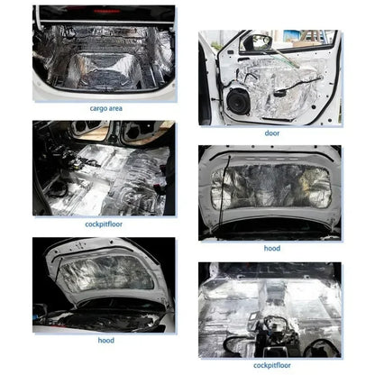 Sound Deadener Mat Auto Acoustic Thermal Mat Sound Proof Wall Panels Car Deadening Noise Insulation Mats for Car 5/10mm 200x50cm Beauty World Shop