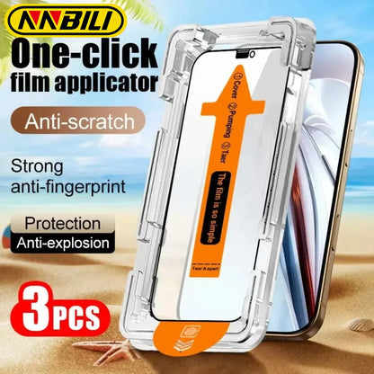 NNBILI 3Pcs Dust free Installation Tempered Glass For iPhone 13 14 16 15 11 12 17 Pro Max 17Air 15 16 14 Plus X Screen Protector Beauty World Shop