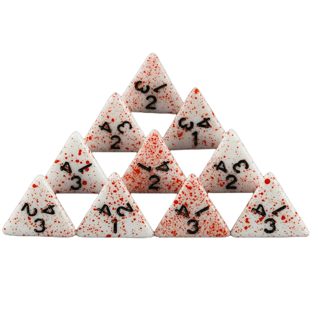 Dormia Dice DND Accessories Opaque White Acrylic Polyhedral Dice Set With Special Blood Effect For Table Board Role Playing Game Beauty World Shop