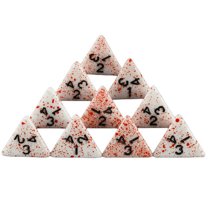 Dormia Dice DND Accessories Opaque White Acrylic Polyhedral Dice Set With Special Blood Effect For Table Board Role Playing Game Beauty World Shop