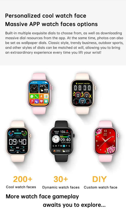 2025 New Watch 10 NFC Bluetooth Call Smart Watch Women Men Heart Rate Voice Assistant 100+Sports Ladies Smartwatch For Xioami