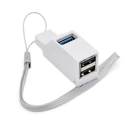 USB 3.0 HUB Adapter Extender Mini Splitter Box 1 to 3 Ports High Speed USB 2.0 For PC Laptop U Disk Card Reader Beauty World Shop