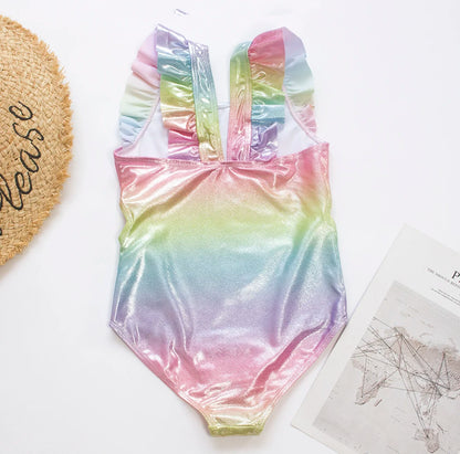 Fishscale Bandage Girls Kids Swimsuit 2026 Shell Shape Embroidery Children Girls One Piece Swimwear Beach Wear Monokini Beauty World Shop