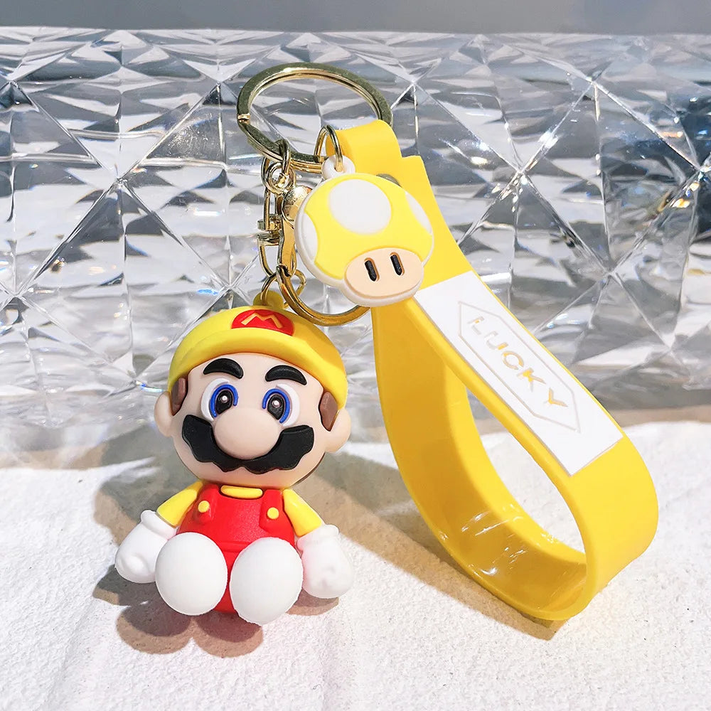 19 Styles Anime Keychain Mario Bros Luigi Toad Bowser Action Figure Model PVC Cartoon Bag Doll Pendant Toys Gift Beauty World Shop