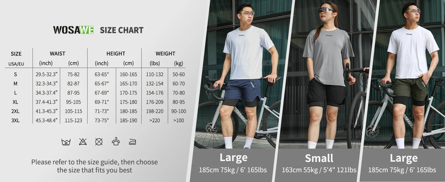 WOSAWE Bicycle Shorts Spring Summer Motocross Racing Shorts Downhill Mountain Bike short Pants Non-removable Cycling Underwear Beauty World Shop