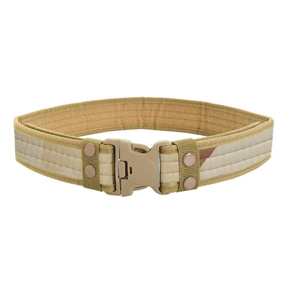 Men's Belt Outdoor Camouflage Tactical Belt Oxford Cloth Belt Mountaineering Belt Nylon Wide Waist Belt Work Belt Neutral Belts Beauty World Shop