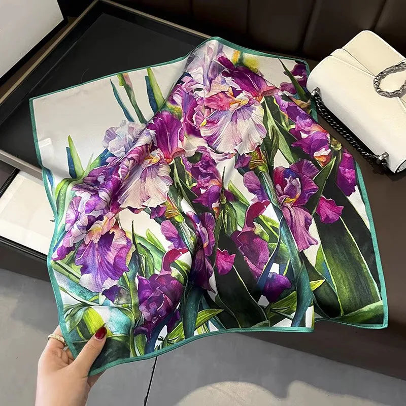 Scarf 100% Silk Bandana Women Square Scarves Wrap Kerchief Spring Fashion Luxury High Quality Headband Hijab Shawls 2026 Beauty World Shop