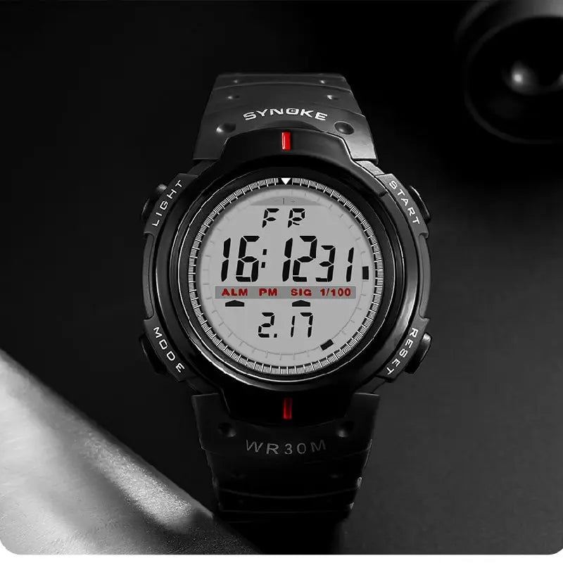 SYNOKE Men Electronic Watch Sports For Men Waterproof Luminous Multi Function Outdoor Mountaineering Large Screen Electronic Wat Beauty World Shop