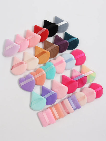 5-10-20-30-50-100 random cotton powder puff bags. Random colors and shapes. Made of ultra-soft velvet, specially designed for sh Beauty World Shop