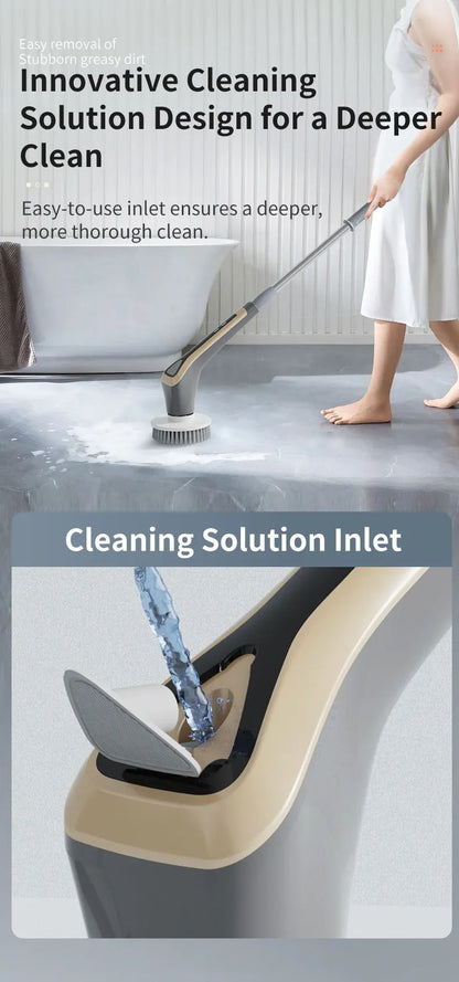 Electric Cleaning Brush Cordless Handheld Shower Scrubber Spin Cleaner Multifunctional Cleaner with 7PCS Heads Bathroom Kitchen