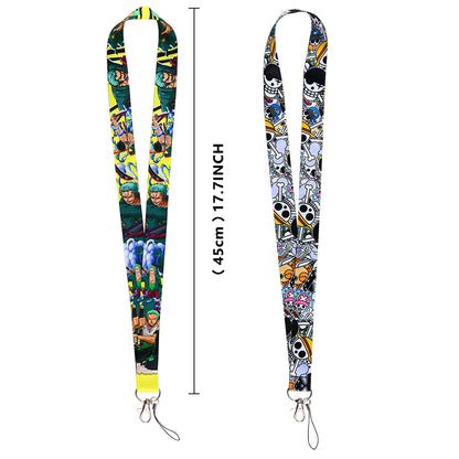 Japan Anime Cartoon Zoro Neck Strap Lanyards for Key ID Card Gym Cell C USB Badge Holder Rope Cute Key Chain Toy Gift Beauty World Shop