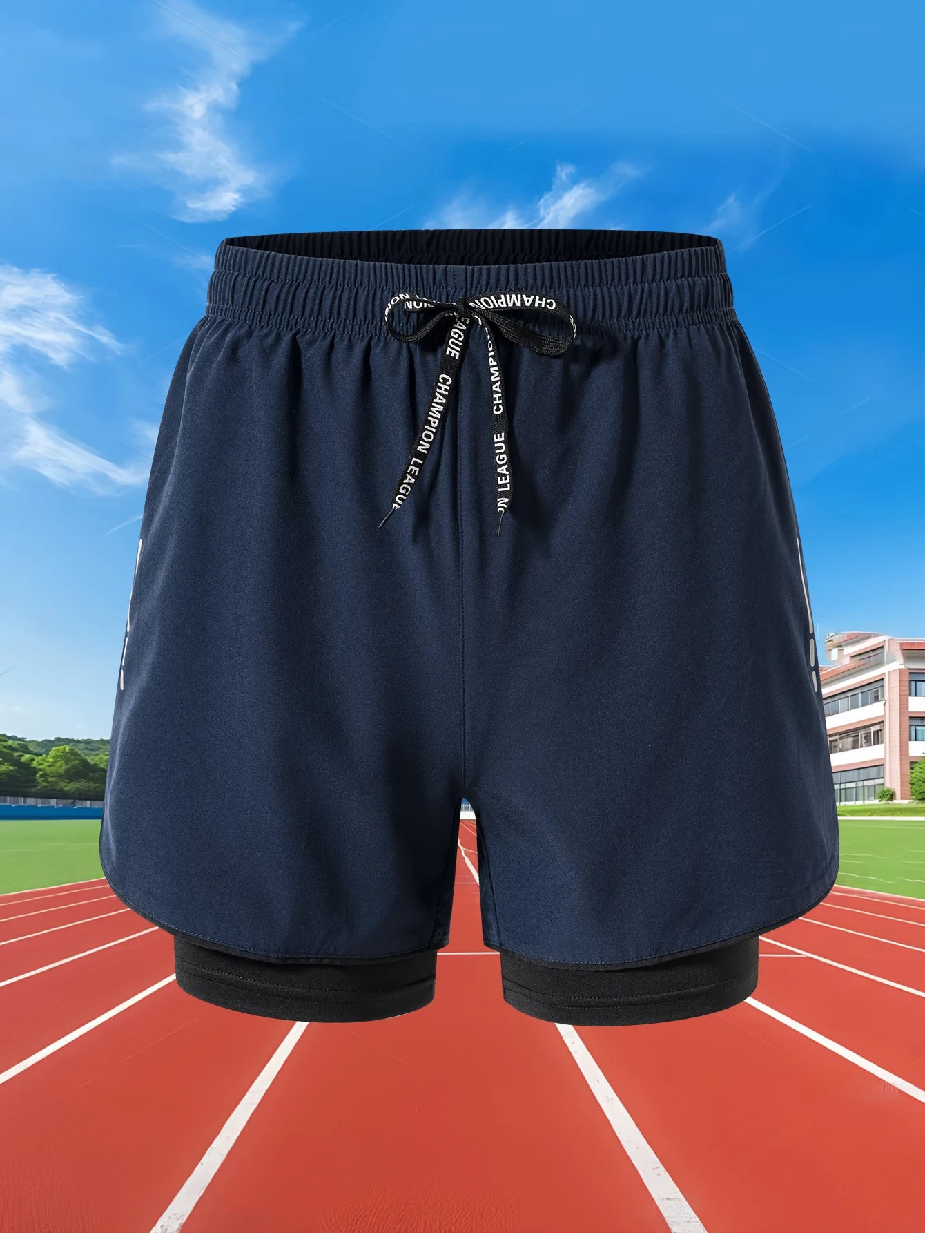 Summer Men Running Shorts Fitness Gym Training 2 in 1 Sports Shorts Quick Dry WorkoutJogging Double Deck Shorts Beauty World Shop