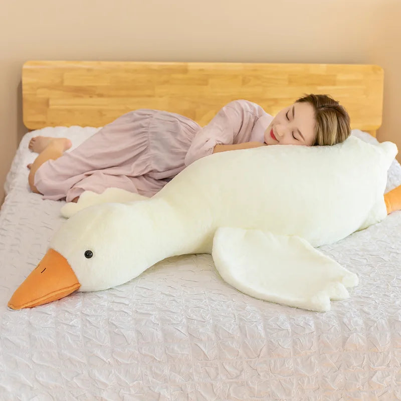 Hot 50/90/130CM Funny Goose Plush Stuffed Soft Duck Sleeping Pillow Sofa Cushion Kids Girlfriend Birthday Gift Toy Beauty World Shop