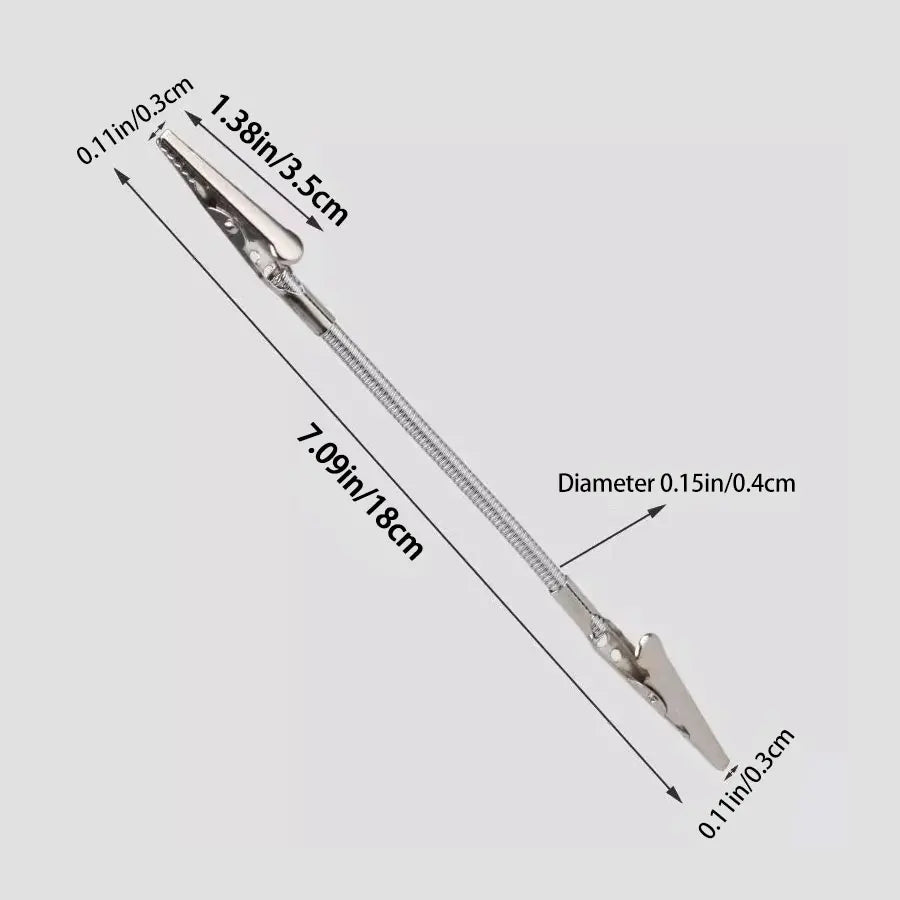 1/2/3pcs, double headed metal clip, crocodile mosquito coil clip, bendable advertising label clip, clip for Aromatic metal clip Beauty Trend Shop