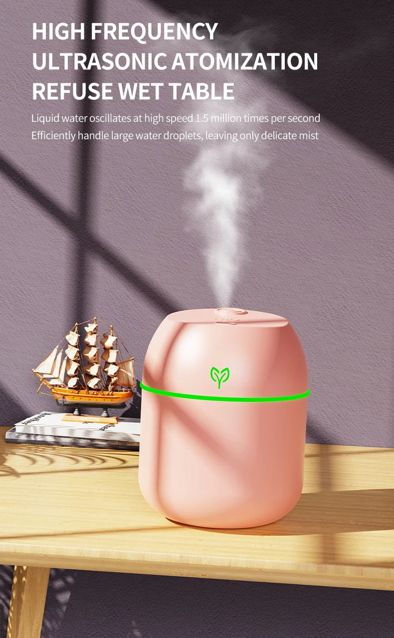 220ML big fog amount usb air humidifier Small desktop humidifier home intelligent car aromatreatment machine Beauty World Shop
