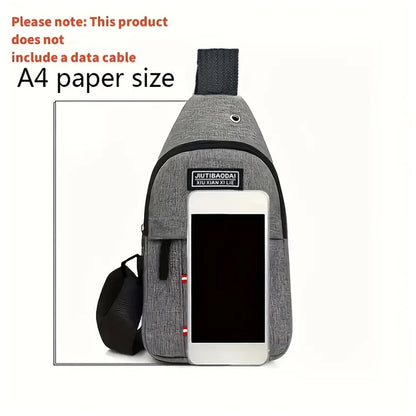 Men's and women's adjustable breast pockets, single-shoulder diagonal cross Oxford fabric breast pockets Beauty Fashion