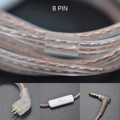KZ Headphone Cable High-Purity Copper Cube Mixed Upgrade Cable Earphone Wire Original Wire
