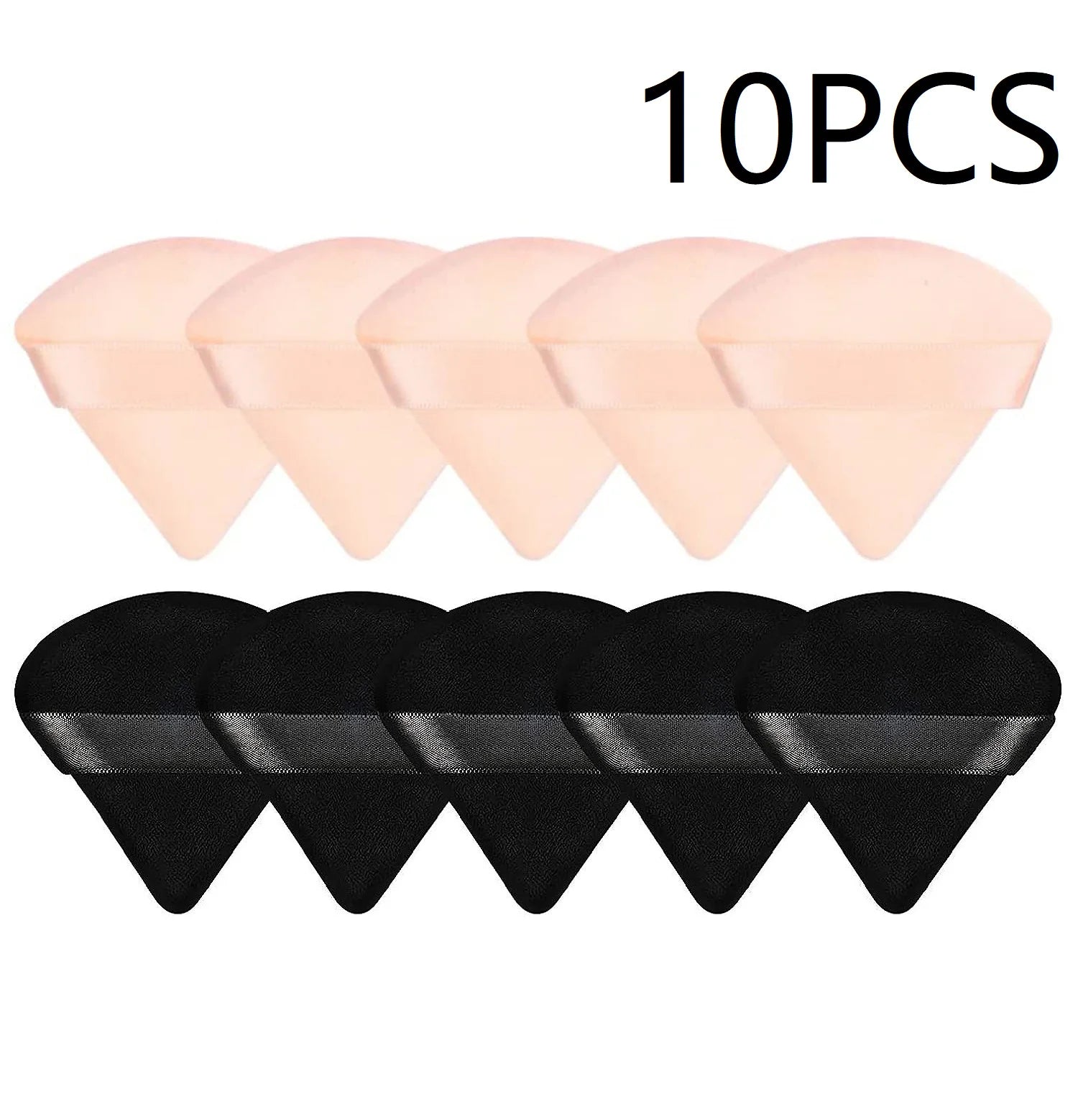 10PCS Puff Triangle Makeup Beauty Sponge Puff Triangle for Powder Makeup Blender Finger Puff Make Up Accessories Cosmetics PF03 Beauty World Shop