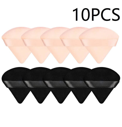 10PCS Puff Triangle Makeup Beauty Sponge Puff Triangle for Powder Makeup Blender Finger Puff Make Up Accessories Cosmetics PF03 Beauty World Shop