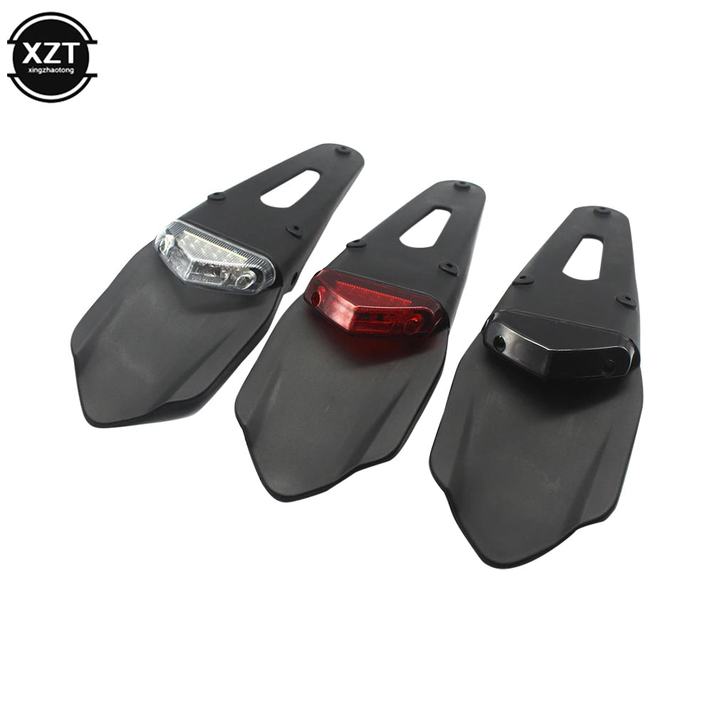 Motorcycle Universal 12V LED Taillight Brake Lamp With Rear Fender License Plate Bracket Holder for Enduro Off-Road Bike Beauty World Shop