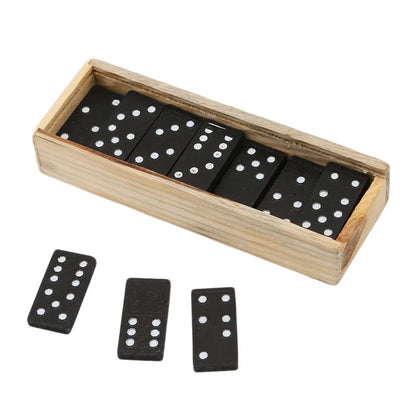 28pcs/Set Wooden Domino Board Games Table Game Domino Toys, Kid Children Educational Toys For Children Gifts Christmas gift Beauty World Shop
