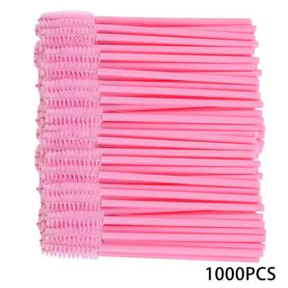 500/1000PCS Eyelashes Brushes Set Wholesaler Lash Mascara Brush For Lashes Extension Eyebrow Wands Applicator Makeup Tools Beauty World Shop
