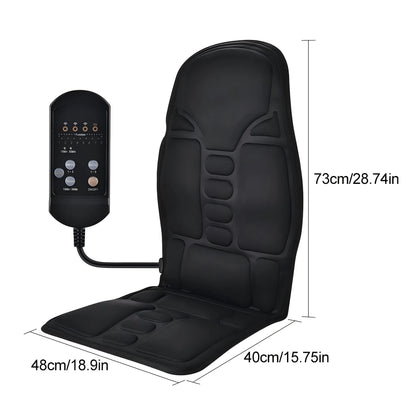 Portable Full Body Massage Chair Cushion, Neck Back Waist Hips Massage Pad Soft Relax for Home Office Car Use Beauty World Shop