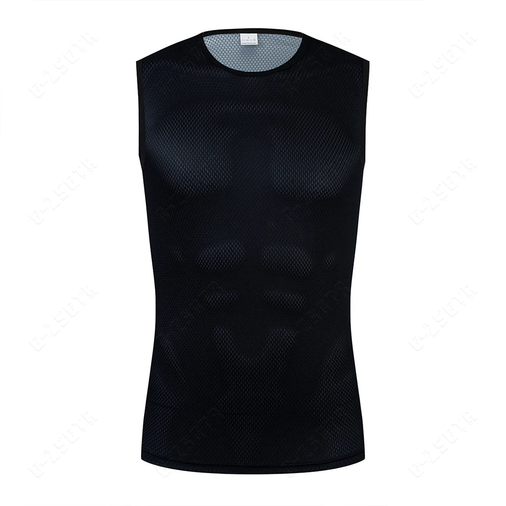 Cycling Base Layer Reflective Underwear White Cycling Jersey Sport Vest Men Undershirt Quick Dry Elastici Vest Road Bike Jersey Beauty World Shop
