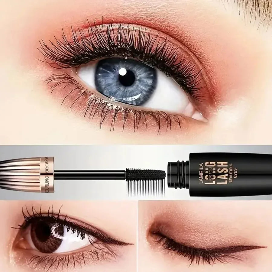 Waterproof 4D Mascara Thick Long Smudge-proof Plump Encrypted Long-lasting Curling Large Eye Makeup Makeup Tools Beauty Trend Shop