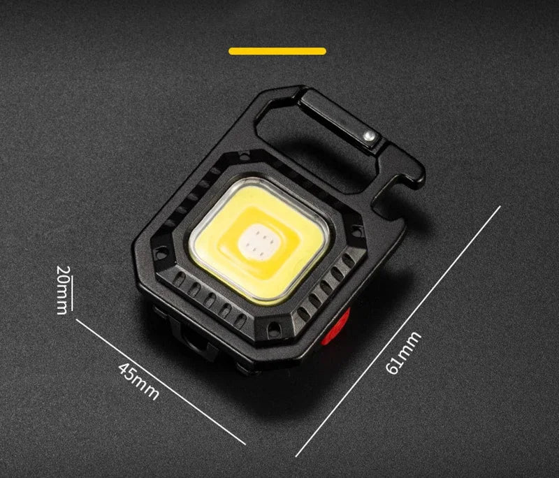 Mini LED Flashlight Magnetic COB Outdoor Camping Pocket Work Light 800 Lumens USB Rechargeable 7 Modes Spotlights Beauty World Shop