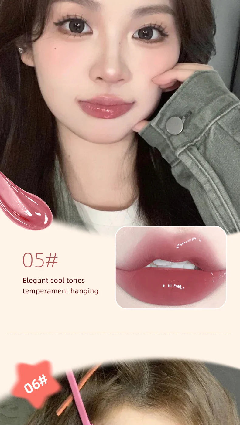 Suximei Da Hydrating Lip Lacquer - Glass Jelly Finish, Korean Style, Brightens Complexion Beauty Trend Shop