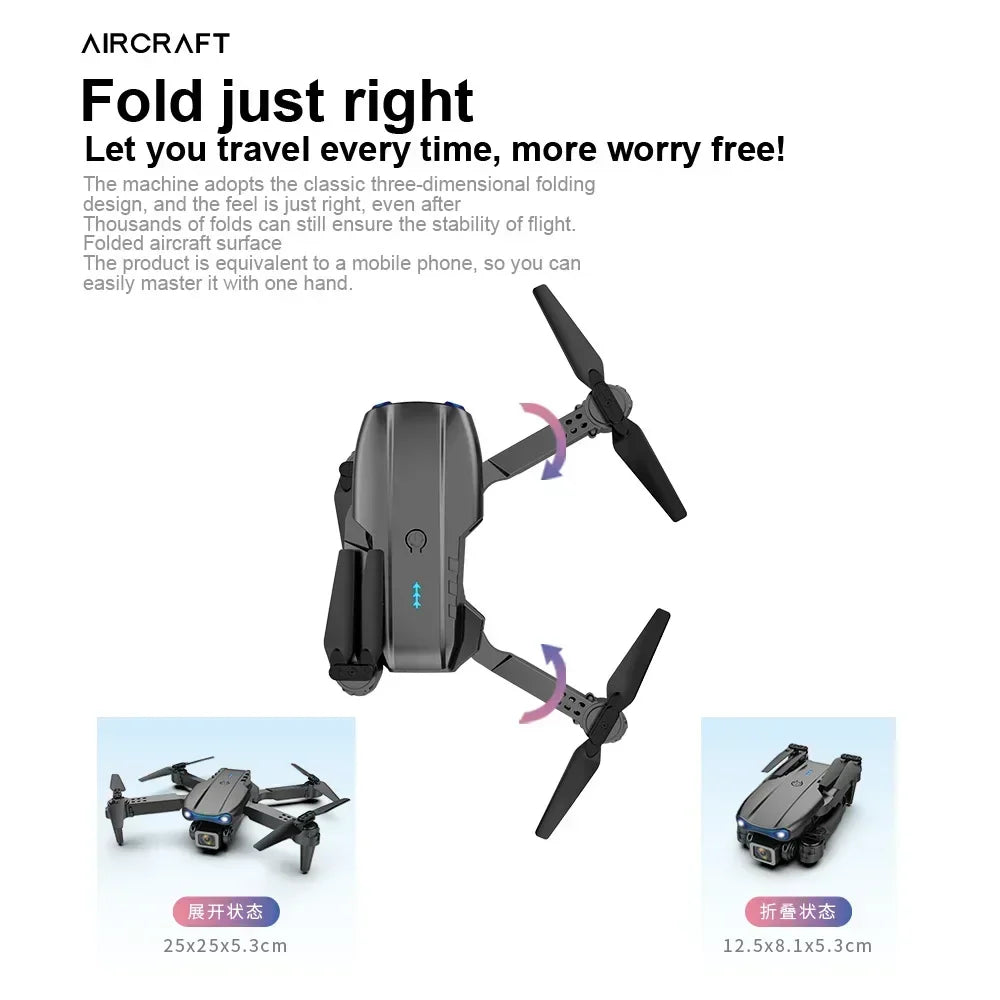 E99 K3 Pro HD 4K Drone with Dual Camera WiFi FPV Aerial Photography RC Quadcopter High Hold Mode Beauty Fashion