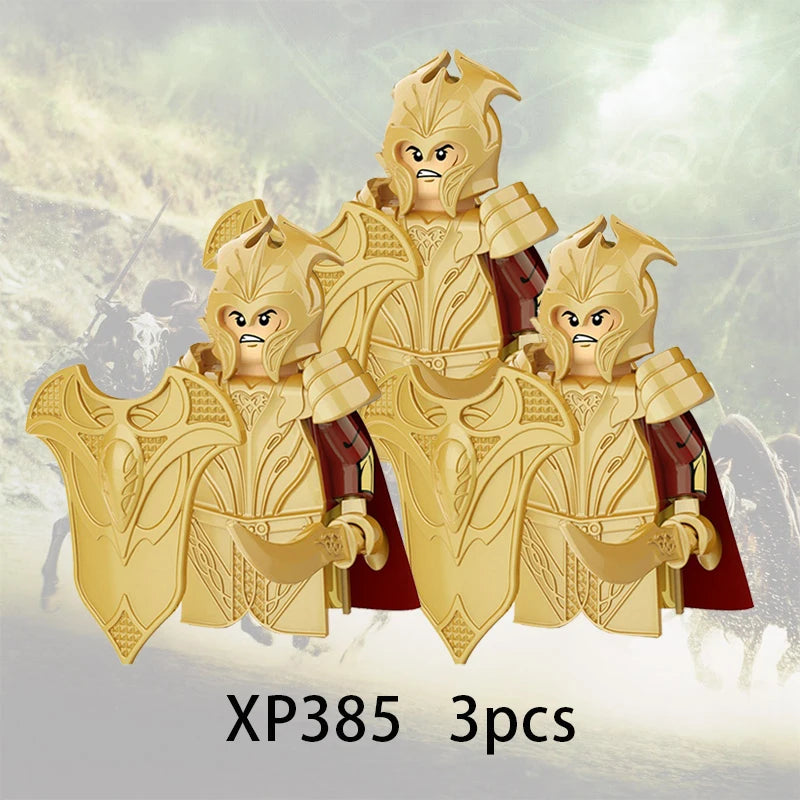 3pcs Lord Rings Elves Orcs Army Dwarf Rohan Mini Action Toy Figures Building Blocks Assembly Toys for Kids Birthday Gift Beauty World Shop