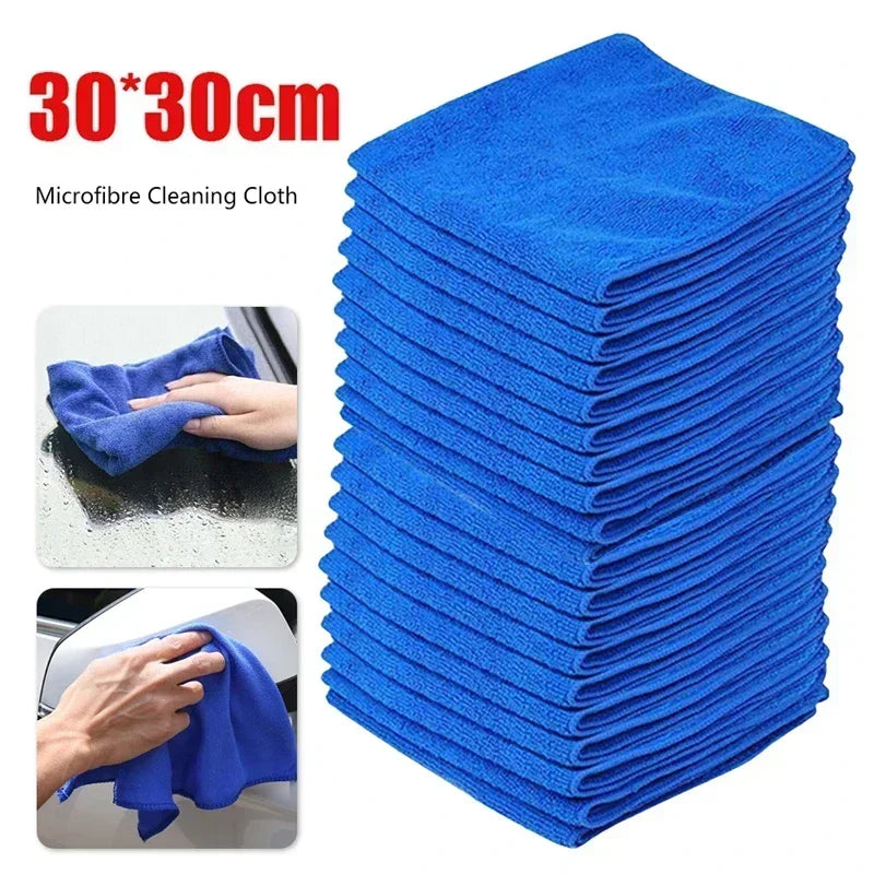 10Pcs Microfiber Towels Car Wash Drying Cloth Towel Household Cleaning Cloths Auto Detailing Polishing Cloth Home Clean Tools Beauty World Shop