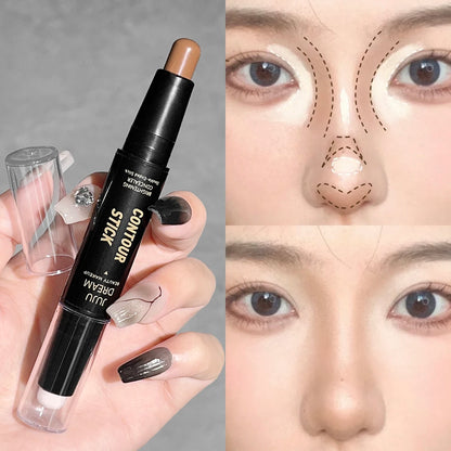 Dual-ended contour stick, facial foundation, concealer, long-lasting dark circles, correcting contour concealer, makeup Beauty World Shop