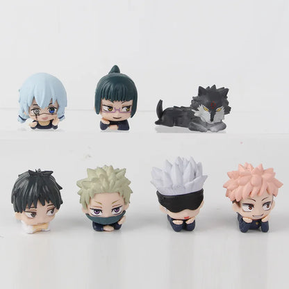 7pcs/set Jujutsu Kaisen Satoru Gojo Itadori Yuji Megumi Kugisaki Sukuna Geto Suguru Anime Figure Toys Cute Doll Collection Model Beauty World Shop