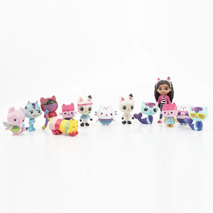 13pcs/set Gabby's Dollhouse Action Figure Cute Doll Collection Model Toys Beauty World Shop