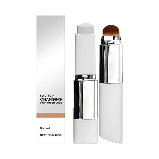 2-in-1 Color-Changing Foundation Stick Liquid Lightweight Moisturizing Brightening Foundation Color Changing For All Skin Types Beauty World Shop