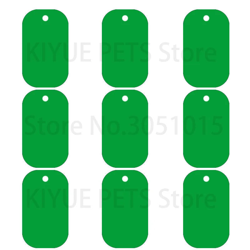 100Pcs Dog Tag Military Pet Id Tags Aluminum Name Pendant Blank Dog Tags Personalized Customized Dog Tag Beauty World Shop