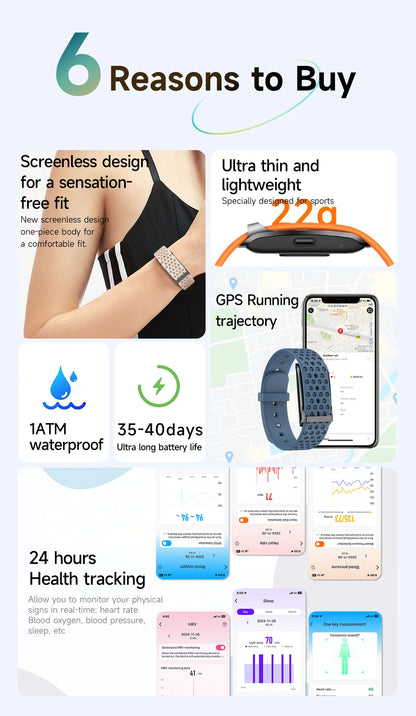 LIGE No Screen Smart Watch Men's Sports Outdoors Fitness Heart Rate Monitor 1ATM Waterproof New Smartwatch For Andrio IOS 2025 Beauty World Shop