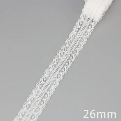 (5 yards/roll) white Lace ribbon fabric Webbing Decoration Lovely gift packing polyester Material Home Accessories Store